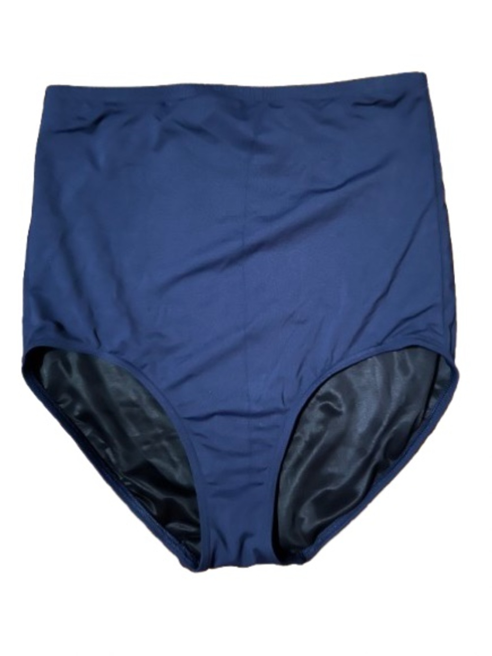 Lands End High-Waist Navy Women's Full Coverage Swimwear Bikini Briefs Size 12